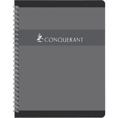 Cahier à reliure intégrale 180 pages CONQUERANT, format A4, quadrillé 5x5, papier 70g