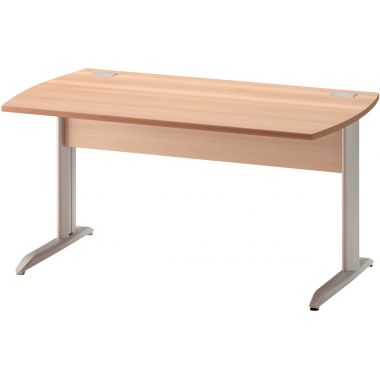 Table bureau pieds métal L160 cm Jazz+ Hêtre