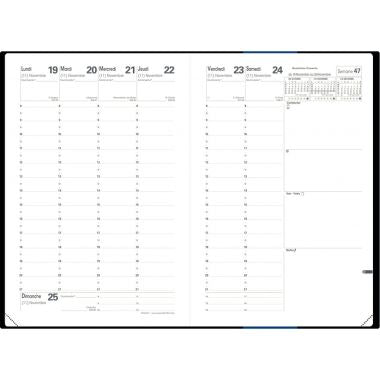 Quo Vadis - Agenda semainier Calypso 16x24 Bleu métal - 0151033Q