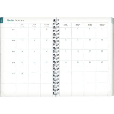 Agenda semainier All in one 15x21cm bleu