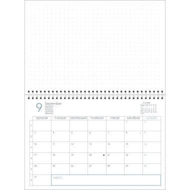 Quo Vadis - Calendrier mensuel Oslo Calendar Diary 15.5x23.8 gris - 162007Q