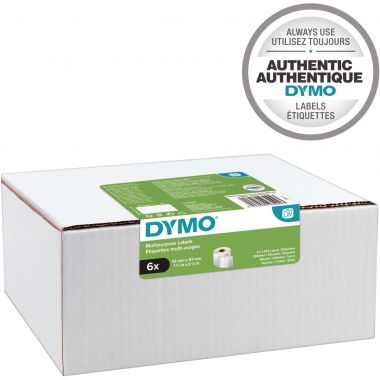 Pack de 6 rouleaux de 1000 étiquettes adresse 57 x 32