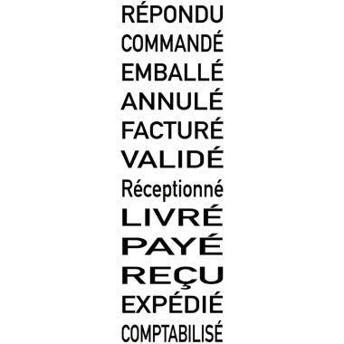 Multiformule dateur à encrage automatique sans plaque, 12 formules et date