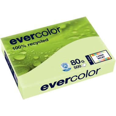 Ramette de 500 feuilles format A4 80g vert recyclé EVERCOLOR