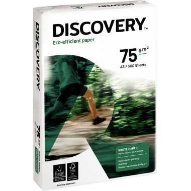 Ramette de 500 feuilles format A3 75g blanc DISCOVERY