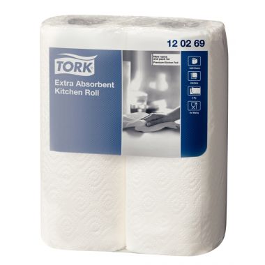 Lot de 2 rouleaux essuie-tout TORK 2 plis