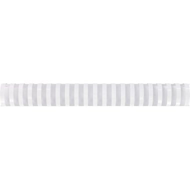 Boite de 50 anneaux reliure/peignes à relier plastique ovales 21 boucles standard A4 diamètre 38mm blanc