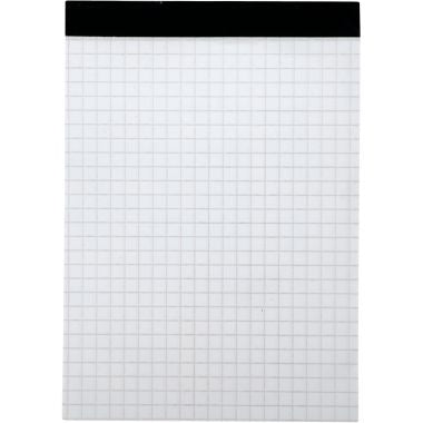 Bloc de bureau sans couverture format A6, quadrillé 5x5, papier 60g