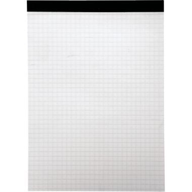 Bloc de bureau sans couverture format A5, quadrillé 5x5, papier 60g