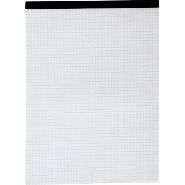 Bloc de bureau sans couverture format A4, quadrillé 5x5, papier 60g