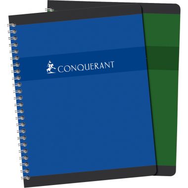 Cahier à reliure intégrale 180 pages CONQUERANT, format 24x32 cm, seyès, papier 70g