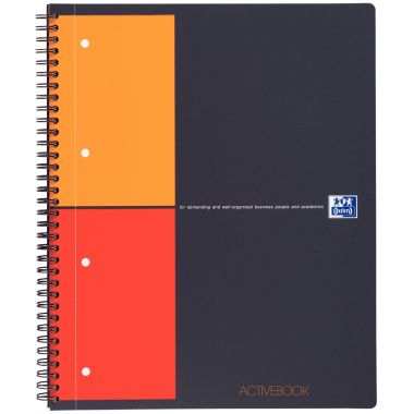 Cahier à reliure intégrale ACTIVEBOOK format A4+ quadrillé 5x5, 160 pages perforées