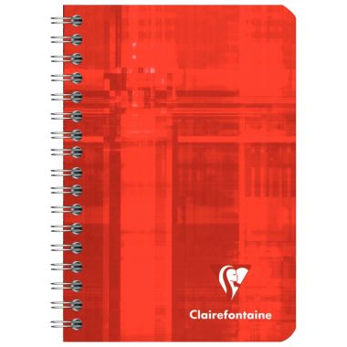 Carnet à reliure intégrale 180 pages CLAIREFONTAINE, format 9x14 cm, quadrillé 5x5, papier 90g