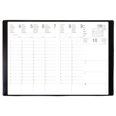 Exdi - Agenda semainier SATURNE ML 21X29,7cm noir - 310001Q