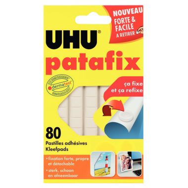 Blister de 80 pastilles adhésives Patafix blanches