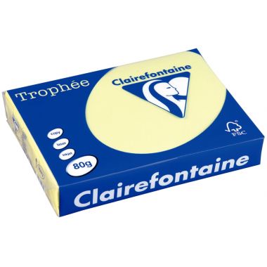 Ramette de 500 feuilles format A4 80g canari CLAIREFONTAINE TROPHEE