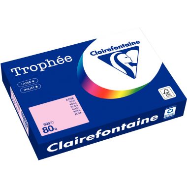 Ramette de 500 feuilles format A4 80g rose CLAIREFONTAINE TROPHEE