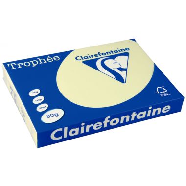 Ramette de 500 feuilles format A3 80g canari CLAIREFONTAINE TROPHEE