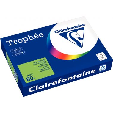 Ramette de 500 feuilles format A4 80g vert menthe CLAIREFONTAINE TROPHEE