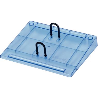 Socle plastique bleu transparent