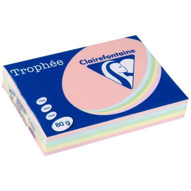 Ramette de 500 feuilles format A3 80g assortis pastel CLAIREFONTAINE TROPHEE