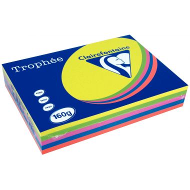 Paquet de 250 feuilles format A4 160g intense assortis CLAIREFONTAINE TROPHEE