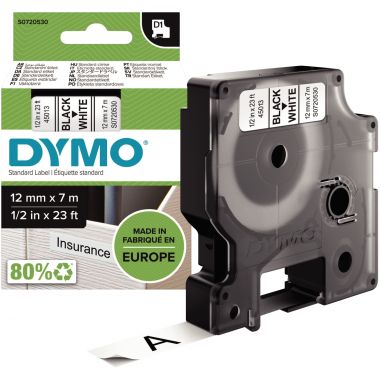 Recharge DYMO D1 12 mm x 7 m noir et blanc