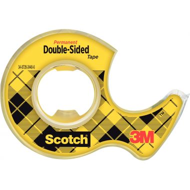 Rouleau adhésif Scotch double face 12mmx6m + dévidoir