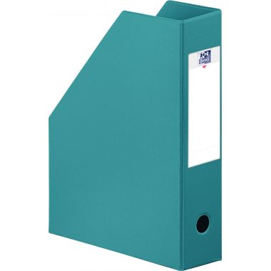 Porte-revues OXFORD en PVC dos 7cm turquoise