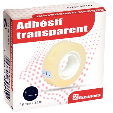 Rouleau adhésif transparent MBusiness 19mmx33m