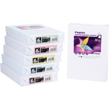 Ramette de 500 feuilles format A4 80g jaune FIRST