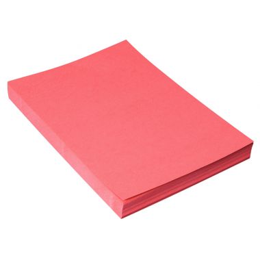 Paquet de 100 couvertures grain cuir 250g A4 rouge