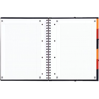 Cahier-trieur à reliure intégrale ORGANISERBOOK format A4+ quadrillé 5x5, 160 pages perforées