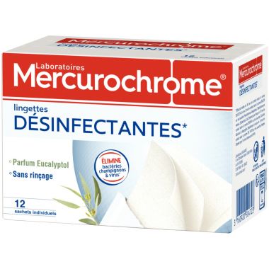 Boite de 12 lingettes désinfactantes