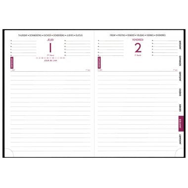 Exacompta - Agenda journalier 1 jour par page Journal17 coloris noir - 174121E