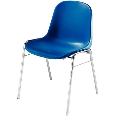 Chaise d'accueil coque Beta bleu