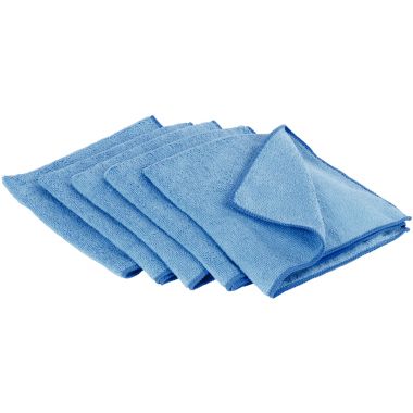 Paquet de 5 lavettes microfibres bleues