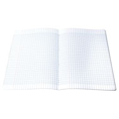 Piqûre 96 pages MAJUSCULE, format A4, papier blanc 90g, seyès, couverture polypropylène vert