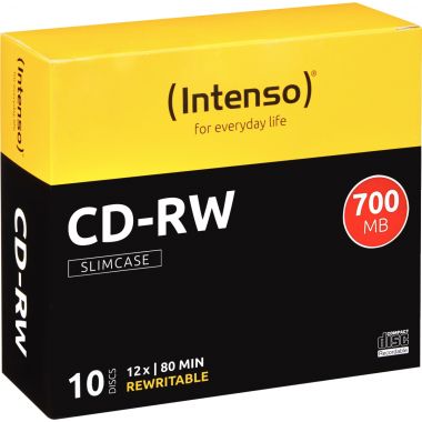 Paquet de 10 CD-RW Intenso 700 Mo 12X