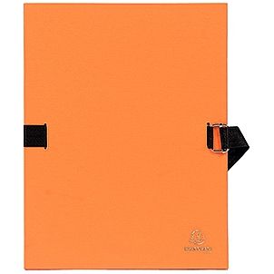 Exacompta - Chemise extensible toilée à sangle, coloris orange - 734E