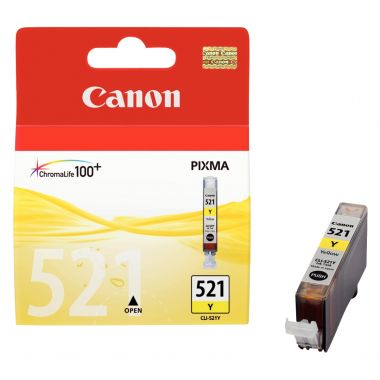 Canon 521 cartouche jet d'encre jaune authentique (CLI521Y)