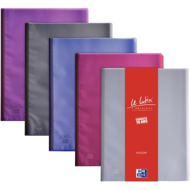 Lot de 5 protège-documents LE LUTIN VISION 40 vues, coloris assortis