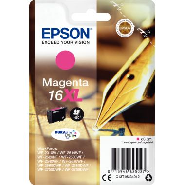 Epson STYLO PLUME / 16XL cartouche jet d'encre magenta haute capacité authentique (T163340)