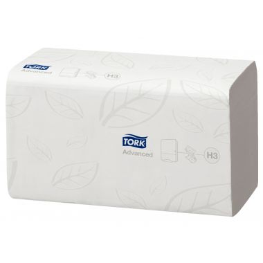 Carton de 3750 essuie-mains H3 pliage V blanc