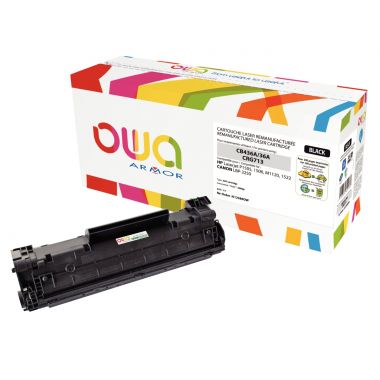 OWA Armor cartouche laser noire compatible Canon 713 et HP 36A (CB436A)