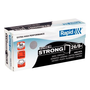 Boite de 5 000 agrafes Rapid 26/8+ Super Strong