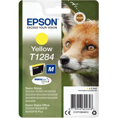 Epson RENARD cartouche jet d'encre jaune authentique (T128440)