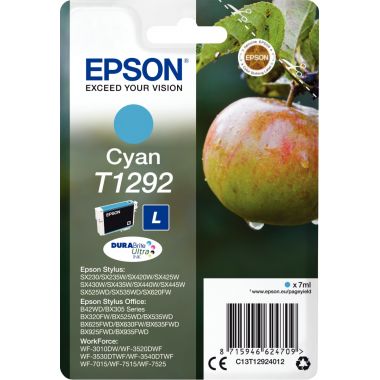 Epson POMME cartouche jet d'encre cyan haute capacité authentique (T129240)