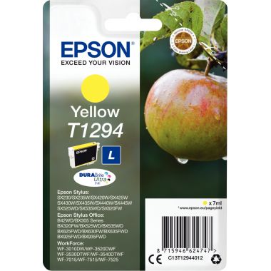 Epson POMME cartouche jet d'encre jaune haute capacité authentique (T129440)