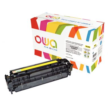 OWA Armor cartouche laser jaune compatible Canon 718 HP 304A (CC532A)